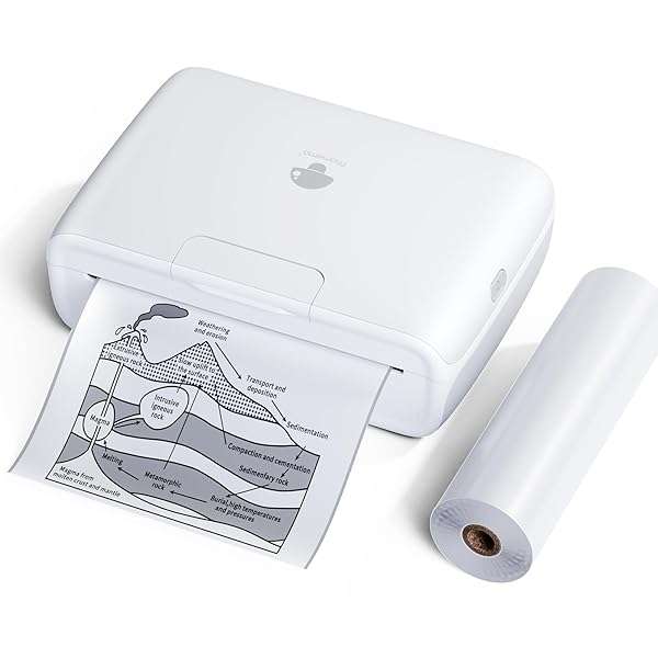 Phomemo Phomemo M04S Bluetooth Portable Thermal Printer: 2/3/4 Inch Labels, 300dpi, Compatible with Phones & Computers