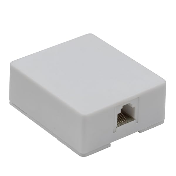 Buy White RJ11/RJ12 Surface Mount Jack - Single Port 6P6C Telephone Jack for Data & Voice | CableWholesale