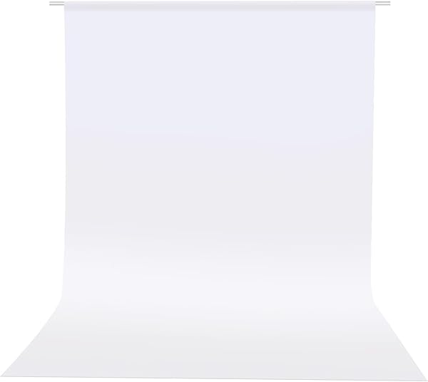 HEMMOTOP HEMMOTOP 5x6.5 ft White Photo Backdrop Curtains for Easter & Birthday Parties - Seamless Photography Background