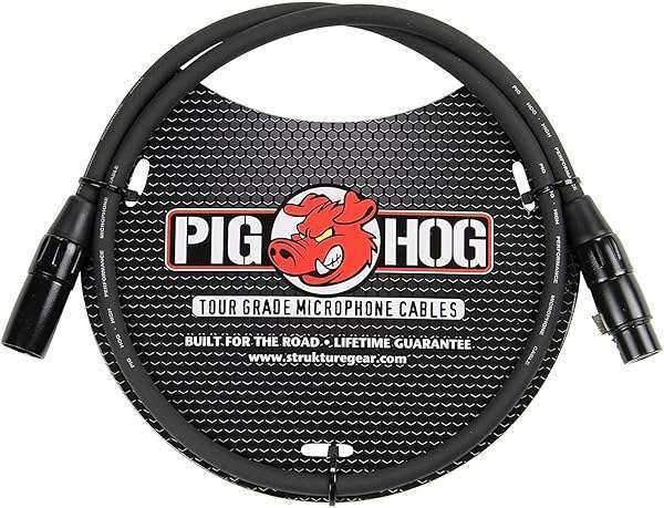 Pig Hog PHM3 8mm XLR Microphone Cable - High Performance, 3 Feet Long