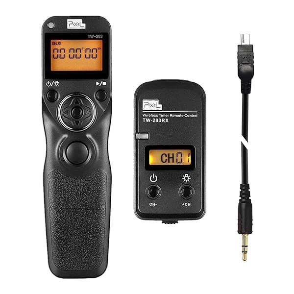 Pixel Timer Shutter Release TW283-DC2 for Nikon Z7, Z6, D7500, D5600 & More - Perfect Remote Control Solution