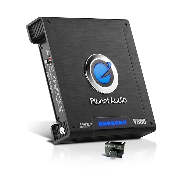 Planet Audio Planet Audio AC1000.2 Anarchy Series: 1000W Class A/B Car Amplifier for Powerful Bass & Versatile Hookup