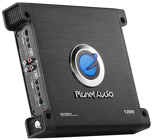 Planet Audio Planet Audio AC1200.4 Anarchy Series 4 Channel Car Amplifier - 1200W, High/Low Pass Crossover, Perfect for Subwoofer Bass