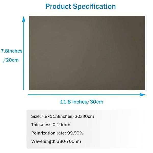 Polarized Film Sheets 2 PCS 7.8x11.8in - Adhesive Linear Polarizing Filter for Educational Physics - Image 5