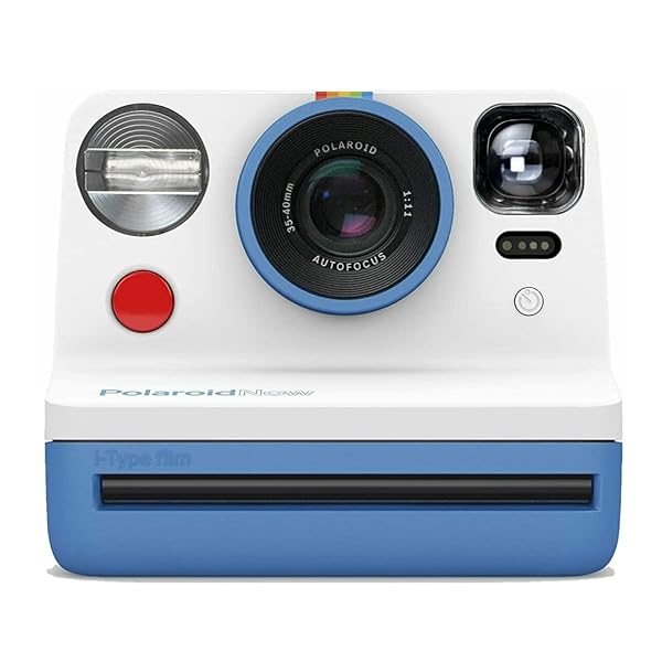 Polaroid Originals Now Viewfinder i-Type Instant Camera Bundle (Blue) with Film & Cleaning Cloth - Capture Memories Instantly! - Image 4