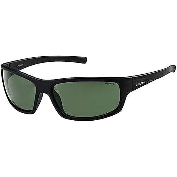 Polaroid P8411 Black/Green Polarized Sunglasses for Men - Stylish 63/16/128 Fit