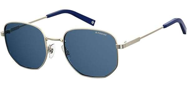 Shop Polaroid Men's PLD 2081/S/X Square Sunglasses - Gold/Polarized Gray, 51mm, 19mm for Ultimate Style & UV Protection