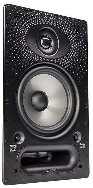 "Polk Audio 65-RT In-Wall Speaker: Premium 6.5" Driver, Power Port & Paintable Grille - Vanishing Series"