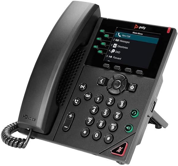 Polycom VVX 350 Business Sixline Mid Range IP Desk Phone with Color Display for Enhanced Communication - Image 3
