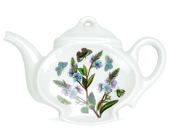 Portmeirion Botanic Garden Spoon Rest - Teapot-Shaped, Floral Earthenware, Dishwasher Safe, Perfect for Farmhouse Kitchens - Image 2