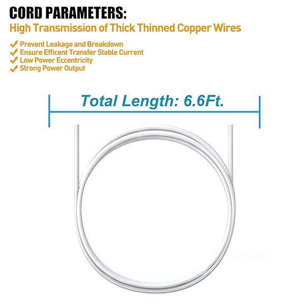 VTech DM221 DM223 DM251 Power Cord & Charger - UL Listed 6.0V Adapter for Baby Monitors (6.6ft) - Compatible with DM111 DM112 DM222 DM271 - Image 5