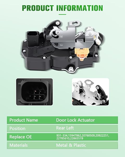 Power Door Lock Actuator Replacement for 2008-2012 Malibu & 2008-2009 Saturn Aura - Rear Left Door Latch - Image 3