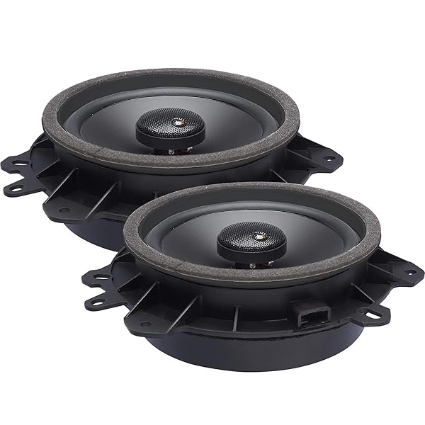 PowerBass OE652-TY 6.5 Inch Toyota OEM Upgraded Coaxial Speakers Pair for Enhanced Sound Quality