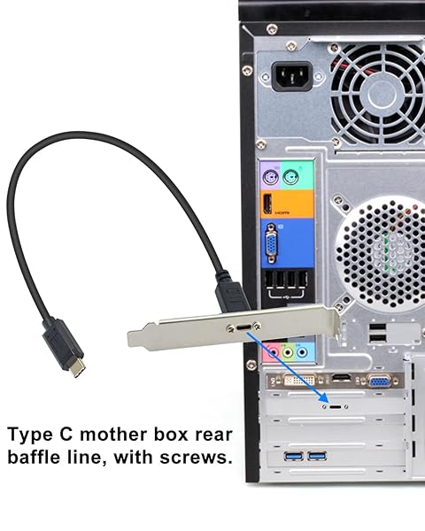 High-Speed Poyiccot USB 3.1 Type C Extension Cable - 10Gbps, 60W, 1ft Male to Female for Data & Sync - Image 4