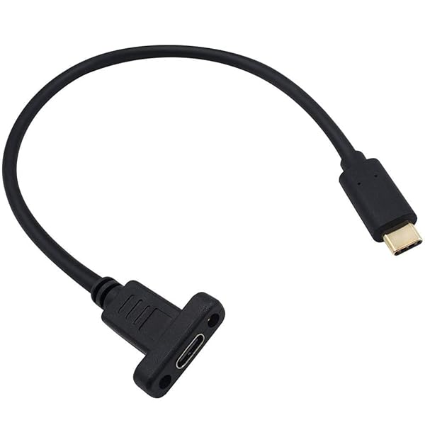 Poyiccot High-Speed Poyiccot USB 3.1 Type C Extension Cable - 10Gbps, 60W, 1ft Male to Female for Data & Sync