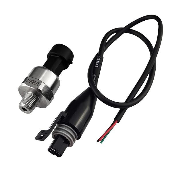 "High-Quality 1/8" NPT Stainless Steel Pressure Transducer Sensor for Oil, Fuel, Air & Water (100PSI) with Connector" - Image 2