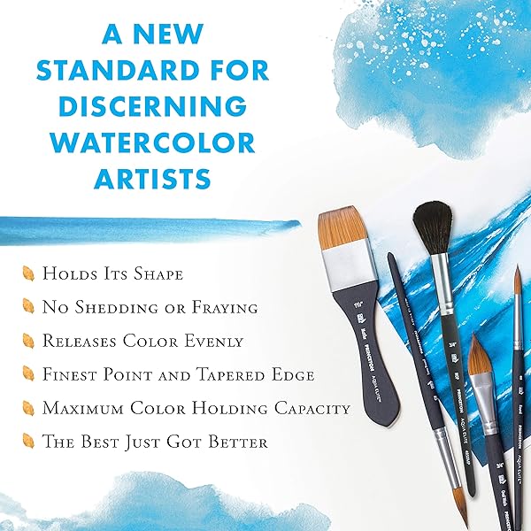 Princeton Aqua Elite Series 4850: Premium 4-Piece Synthetic Kolinsky Watercolor Brush Set - Image 7
