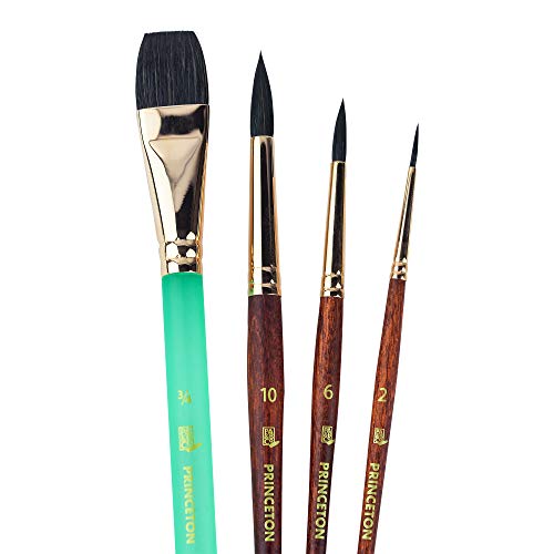 Princeton Neptune 4750 Series Watercolor Brush Set - 4pc Soft Synthetic Squirrel Brushes for Artists - Image 4