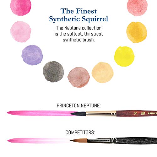 Princeton Neptune 4750 Series Watercolor Brush Set - 4pc Soft Synthetic Squirrel Brushes for Artists - Image 7