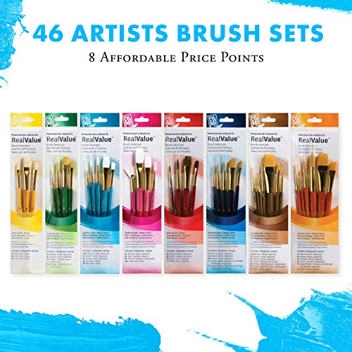Princeton Real Value Series 9100 Paint Brush Sets for Acrylic, Oil & Watercolor - Syn-Gold Taklon Sizes 1, 3, 5, Shader 2, 4, 6 - Image 7