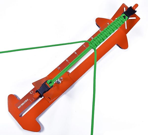 BORED? PARACORD! Pro Paracord Jig & Beginner Bracelet Kit: 50ft Paracord, Buckles & Built-in Monkey Jig Included!