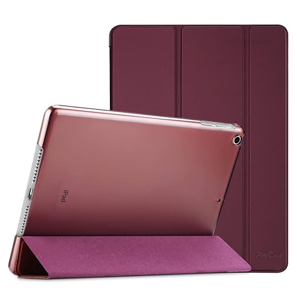 Procase Smart Case for iPad Air 1st Edition Ultra Slim Lightweight Stand Protective Shell Translucent Frosted Back Cover Wine