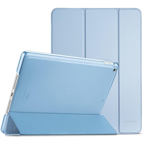 ProCase iPad 10.2 Case 2020 Slim Stand Hard Back Shell Protective Smart Cover for iPad 8th Generation and 7th Gen Sky Blue