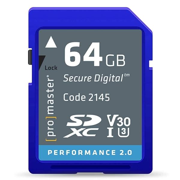 ProMaster ProMaster SDXC 64GB Performance 2.0 Memory Card (Model 2145) - Fast, Reliable Storage for Your Devices