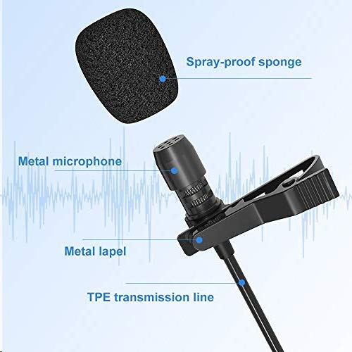 Professional Lavalier Microphone for iPhone and iPad Ideal for Video Recording Interviews and Meetings 9.8 Feet Long Cable - Image 4