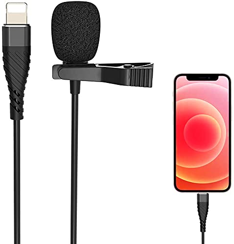 Professional Lavalier Microphone for iPhone and iPad Ideal for Video Recording Interviews and Meetings 9.8 Feet Long Cable