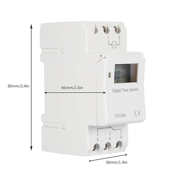 30A Programmable Digital Timer Switch - Din Rail THC Timer Relay for 220V Applications - Image 4