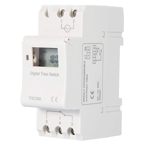 30A Programmable Digital Timer Switch - Din Rail THC Timer Relay for 220V Applications - Image 2