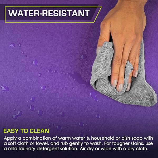 ProsourceFit 6'x2' Tri-Fold Thick Exercise Mat for MMA, Gymnastics & Stretching - Portable & Durable in Purple - Image 5