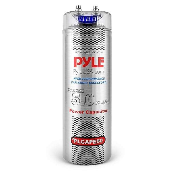 Buy Pyle 5.0 Farad Digital Power Capacitor - High-Performance Car Audio with Blue Display & Over Voltage Protection - Image 2