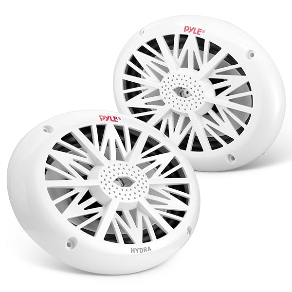 Pyle Dual 6x9 Water Resistant Marine Speakers 2 Way Full Range Stereo Sound 260 Watt White Pair