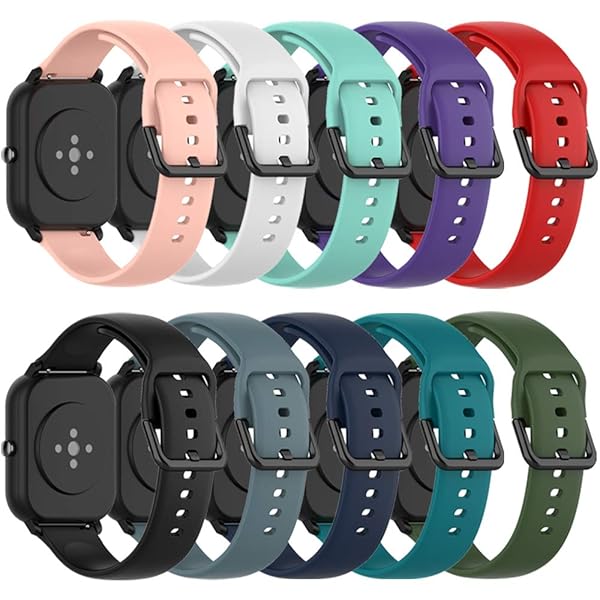 QGHXO Soft Silicone Band for Amazfit GTS GTR 42mm Bip Bip Lite Comfortable Watch Strap