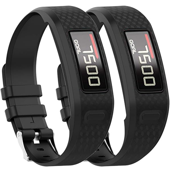 QGHXO Soft Silicone Replacement Band for Garmin Vivofit 1 and 2 Available in Small Large and Ten Colors