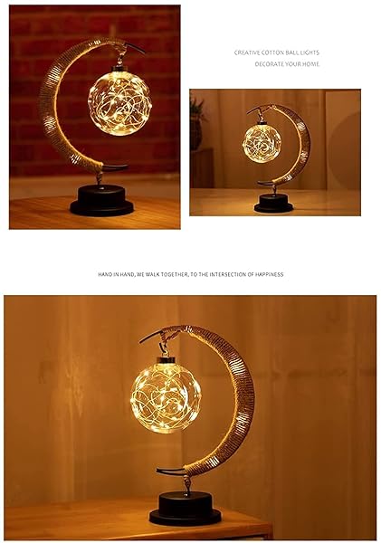QING PU2021 Enchanted Lunar Lamp Night Light Moon Galaxy Hanging Magic Christmas Decorative Home Gift - Image 8
