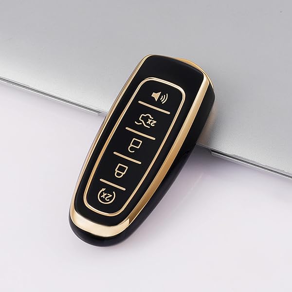 QIXIUBIA for Ford Key Fob Cover Keyless Remote Smart Key Fob Shell with Keychain Fit for Ford C-Max Edge Escape Expedition Explorer Flex Focus Taurus - Image 4