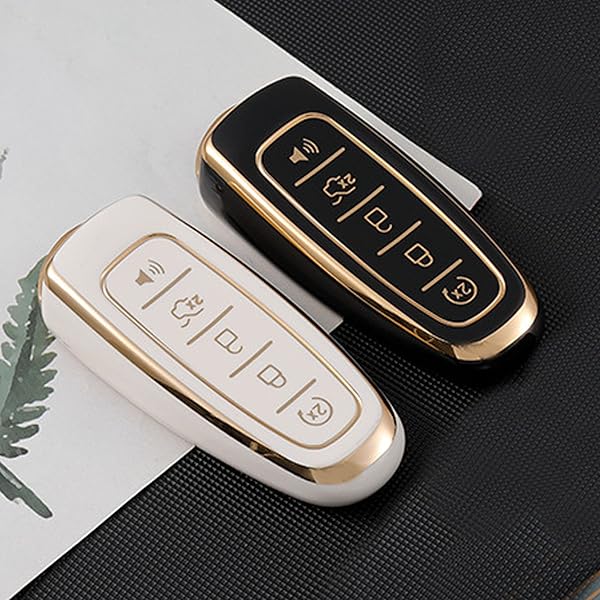 QIXIUBIA for Ford Key Fob Cover Keyless Remote Smart Key Fob Shell with Keychain Fit for Ford C-Max Edge Escape Expedition Explorer Flex Focus Taurus - Image 6