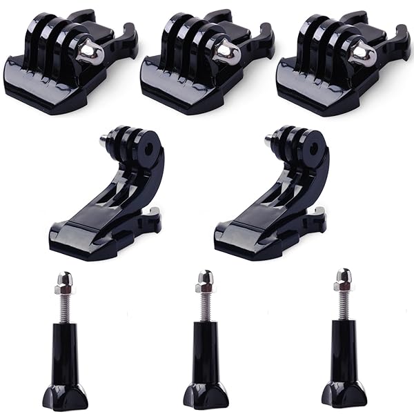 QKOO Accessories Kit for GoPro Hero 7 6 5 4 3 2 1 Black Silver Session Fusion Quick Release Buckle Clip Mount and Thumb Screws