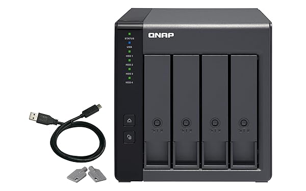 QNAP QNAP TR-004 4-Bay USB Type-C DAS: Fast Hardware RAID Storage Solution (Diskless)