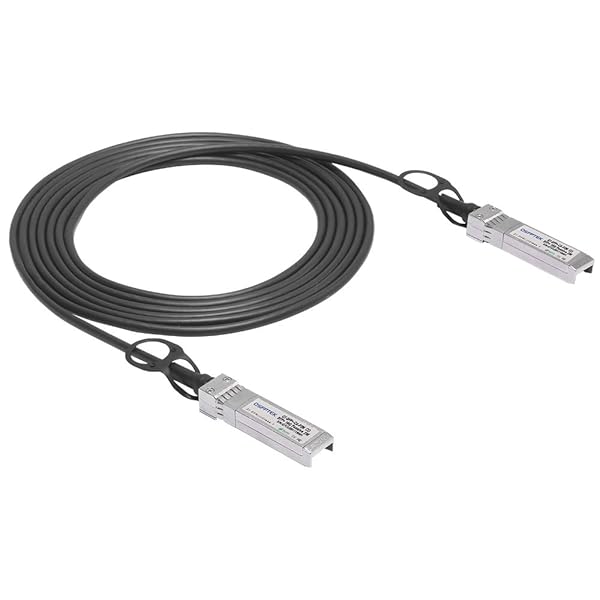 QSFPTEK QSFPTEK 10G SFP+ DAC Cable 2m Passive Direct Attach Copper Twinax for Cisco Ubiquiti D-Link Netgear Open Switch Devices