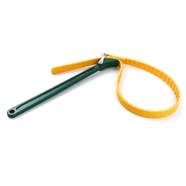 QWORK 15 Inch Belt Strap Wrench Multi Purpose Adjustable Oil Filter Wrench with 35 7/16 Inch Capacity - Image 2