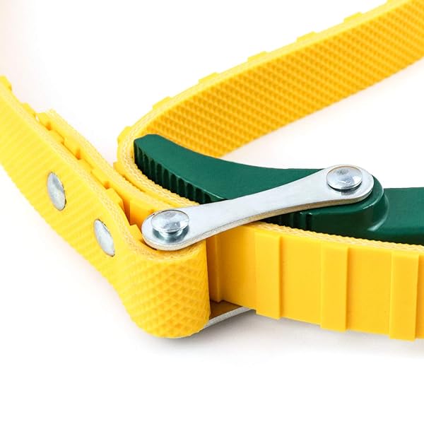QWORK 15 Inch Belt Strap Wrench Multi Purpose Adjustable Oil Filter Wrench with 35 7/16 Inch Capacity - Image 4
