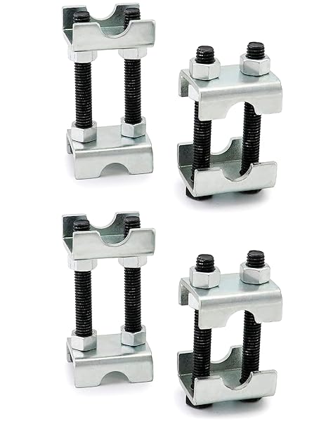 QWORK QWORK 2 Way Adjustable Spring Spacer 4 Pack Mini Coil Spring Compressor for Strut Shock Absorber Spreads or Compresses Coil Springs