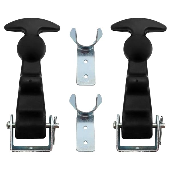 QWORK 2 Packs 4.7 Inch T-Handle Draw Latches with Brackets for Tool Box Hood and Vehicle Engine