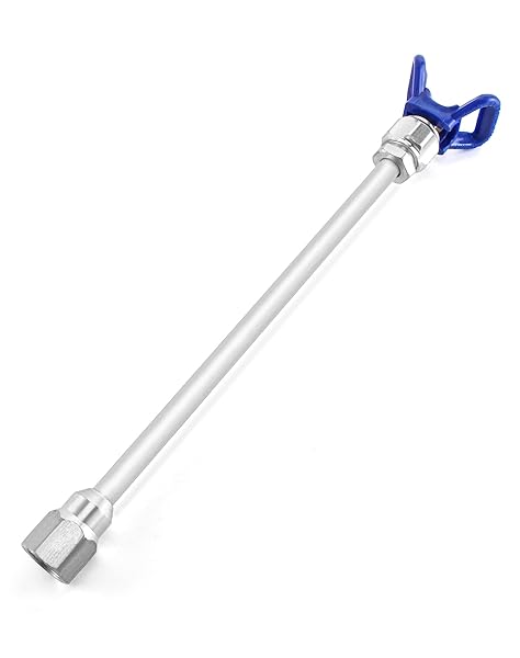 "QWORK Airless Paint Spray Gun Accessories: 11" Extension Pole & Nozzle Tip Guard for Universal Sprayers"