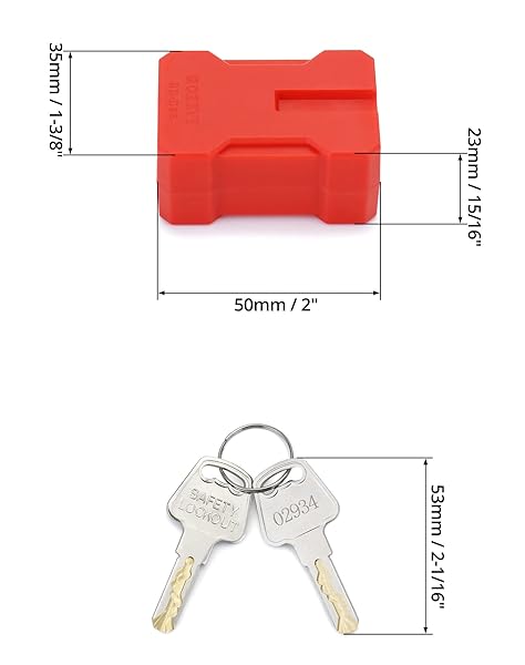 QWORK Electrical Cord Plug Lockout Device for Electrical Cord, 4 Pack Plug Locking Safety Lock, Keyed Differently, Fits 2 and 3 Prong Plugs, - Image 6