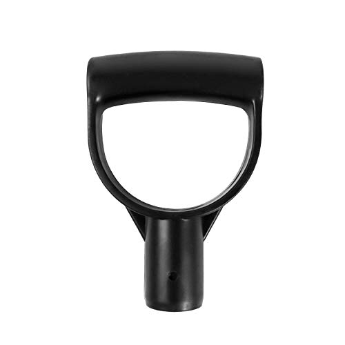QWORK D Grip Shovel Handle Replacement 1-1/8 Inch PVC D Shaped Grip for Digging and Raking Tools